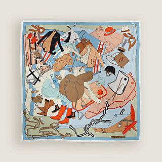 HERMES Tellier スカーフ HERMES Silk Bouquets Sellier Scarf 90 694709 | FASHIONPHILE